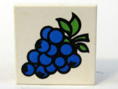 3068pb2417 - Tile 2 x 2 with Fabuland Grapes Pattern