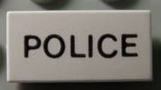 3069pb0001 - Tile 1 x 2 with 'POLICE' Pattern
