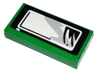 3069pb0060L - Tile 1 x 2 with Mirror Side-view Pattern Model Left (Sticker) - Set 8479