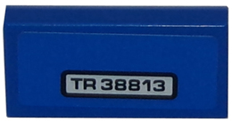 3069pb0154 - Tile 1 x 2 with 'TR 38813' Pattern (Sticker) - Set 8147