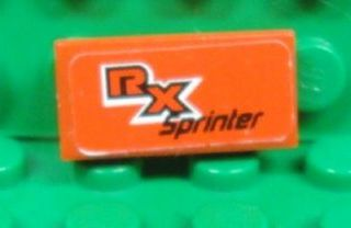 3069pb0212 - Tile 1 x 2 with 'RX Sprinter' Pattern (Sticker) - Set 8655