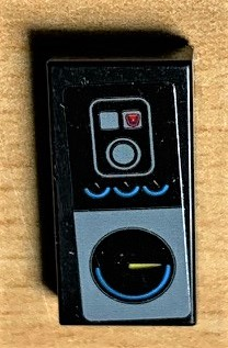 3069pb0837 - Tile 1 x 2 with Gauges and Buttons Pattern (Sticker) - Set 42078
