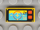 3069px11 - Tile 1 x 2 with Underwater Periscope View with Crosshairs, '20', '40', and Red Buttons Pattern