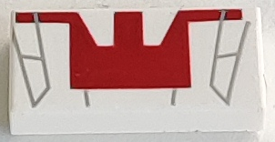 3069px47 - Tile 1 x 2 with Red and Light Gray Mini Jedi Starfighter Pattern