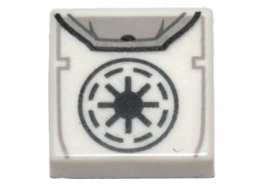 3070pb268 - Tile 1 x 1 with Black SW Galactic Republic Symbol Backpack Pattern