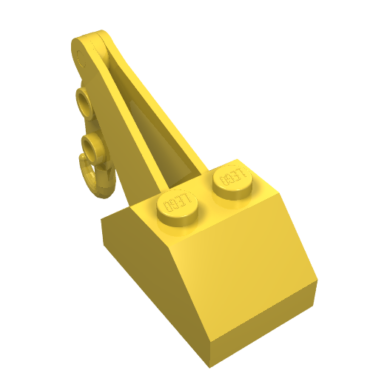 3135c01 - Hook Slope 45 2 x 3 x 1 1/3 Double with Arm and Black Tow Hook