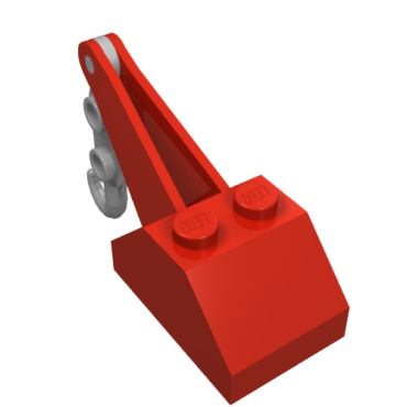 3135c02 - Hook Slope 45 2 x 3 x 1 1/3 Double with Arm and Light Gray Tow Hook