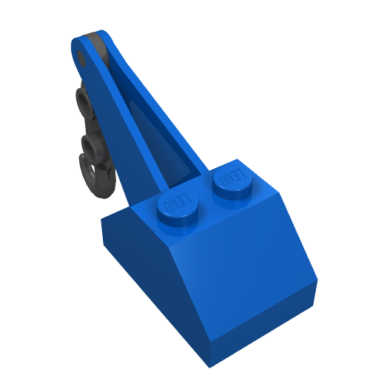3135c03 - Hook Slope 45 2 x 3 x 1 1/3 Double with Arm and Blue Tow Hook