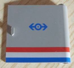 3194px1 - Door 1 x 5 x 4 Right with Red/White/Blue Stripe and Train Logo Pattern