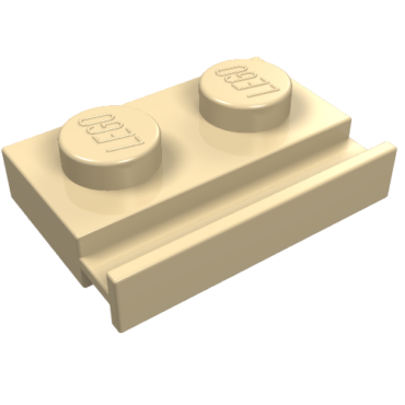 32028 - Plate, Modified 1 x 2 with Door Rail