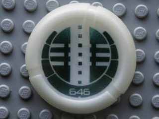 32171pb110 - Throwing Disk with Bionicle Kanoka 646 Onu-Metru Pattern