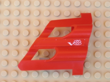 32190pb02 - Technic, Panel Fairing # 1 Large Short, Large Holes, Side A with White 'V8' Pattern (Sticker) - Set 8448