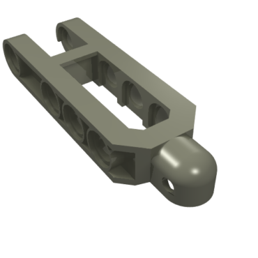 32195a - Technic, Steering Arm 6.5 x 2 with Tow Ball Socket Rounded, Un-Chamfered