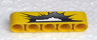 32316pb004 - Technic, Liftarm Thick 1 x 5 with Silver and White Burst Pattern (Sticker) - Set 8240