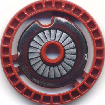 32439apb02 - Technic, Disk 5 x 5 - Notched with ARC-170 Starfighter Pattern