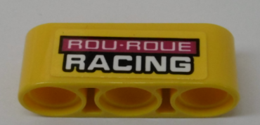 32523pb15 - Technic, Liftarm Thick 1 x 3 with 'ROU-ROUE RACING' Pattern (Sticker) - Set 42095