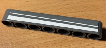 32524pb039R - Technic, Liftarm Thick 1 x 7 with 2 White Stripes Pattern Model Right Side (Sticker) - Set 42078