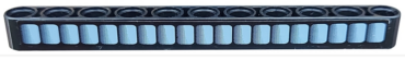 32525pb006 - Technic, Liftarm Thick 1 x 11 with Sand Blue Grille Pattern (Sticker) - Set 42002