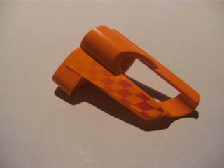 32527pb12 - Technic, Panel Fairing # 5 Small Short, Large Hole, Side A with Red Checkered Pattern (Sticker) - Set 8473