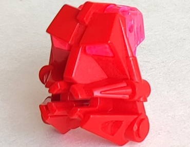 32553c07 - Bionicle Head Connector Block 3 x 4 x 1 2/3 with Trans-Dark Pink Eye / Brain Stalk (32553 / 32554)