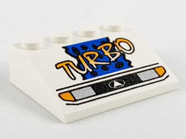 3297px9 - Slope 33 3 x 4 with Headlights, Yellow Turbo, Blue Background and Black Spots Pattern