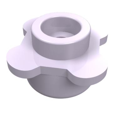 33291 - Plate, Round 1 x 1 with Flower Edge (4 Knobs / Petals)