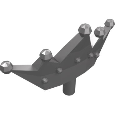 33322 - Minifigure, Crown Tiara, 5 Points, Rounded Ends