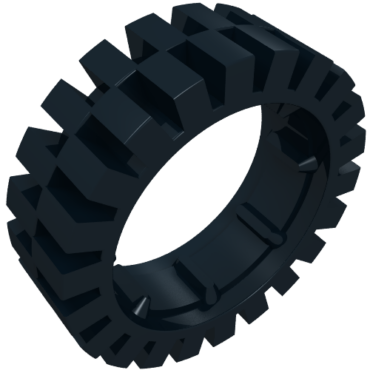 3483 - Tire 24mm D. x 8mm Offset Tread - Interior Ridges