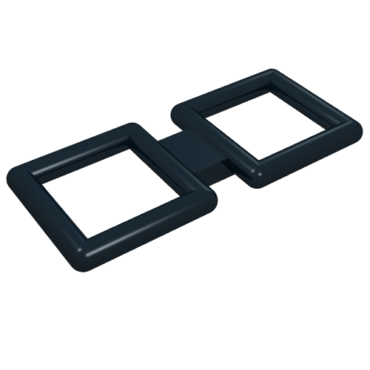 35366 - Bar 2 1/4 x 5 1/4 Double Squares (BrickHeadz Glasses Square)