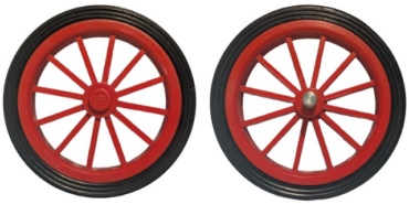 35c01 - Wheel Spoked Large with Black Tire Smooth - Large Solid (35 / 36)