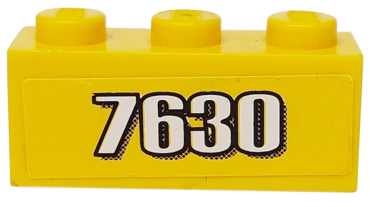3622pb028 - Brick 1 x 3 with White '7630' Pattern (Sticker) - Set 7630