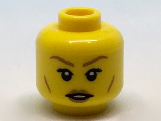 3626pb1830 - Minifigure, Head Female Medium Nougat Eyebrows, Cheek Lines and Lips Pattern