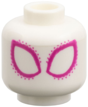 3626pb3946 - Minifigure, Head Alien Large Magenta Eyes and Dots Pattern