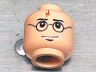 3626px327 - Minifigure, Head Glasses with Lightning Bolt on Forehead, Eyebrows Above Glasses Pattern (HP Harry)
