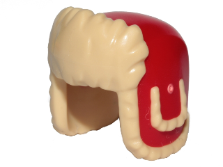 36933pb01 - Minifigure, Headgear Ushanka Hat with Molded Tan Fur Lining Pattern