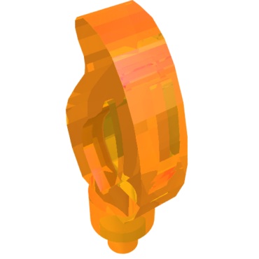 37775 - Wave Rounded Straight Single with Small Pin End (Candle Flame)