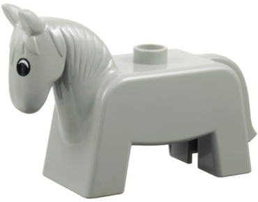 4009pb02 - Duplo Horse Small with Black and White Eyes Pattern