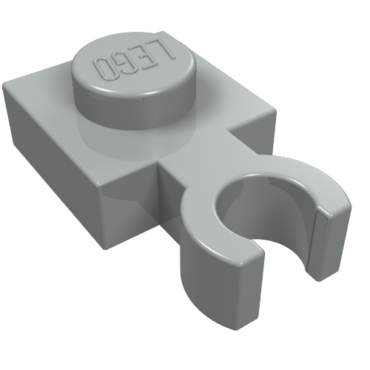 4085a - Plate, Modified 1 x 1 with Open O Clip Thin (Vertical Grip)