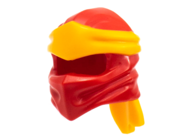 40925pb21 - Minifigure, Headgear Ninjago Wrap Type 4 with Molded Bright Light Orange Headband Pattern