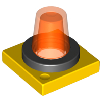 41195c01 - Duplo Revolving-Style Safety Light Base with Trans-Neon Orange Light