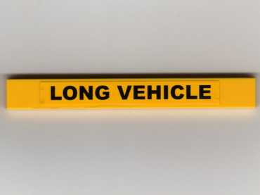 4162pb012 - Tile 1 x 8 with 'LONG VEHICLE' Pattern (Sticker) - Set 7900