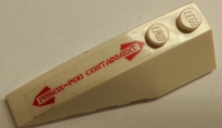 41748pb063 - Wedge 6 x 2 Left with 'PRISON-POD CONTAINMENT' Pattern (Sticker) - Set 5973