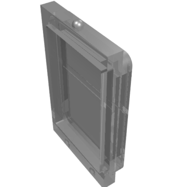 4183 - Glass for Train Door with Lip on Top and Bottom