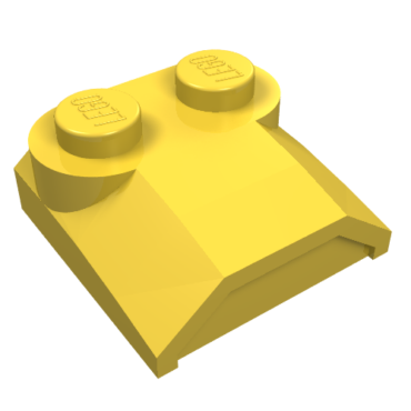 41855 - Slope, Curved 2 x 2 x 2/3 with 2 Studs and Curved Sides, Lip End