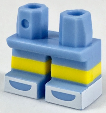 41879pb011 - Legs Short with Molded Horizontal Yellow Stripes and Printed White Shoes Open Toe Pattern