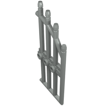42448 - Door 1 x 4 x 9 Arched Gate with Bars and Three Studs