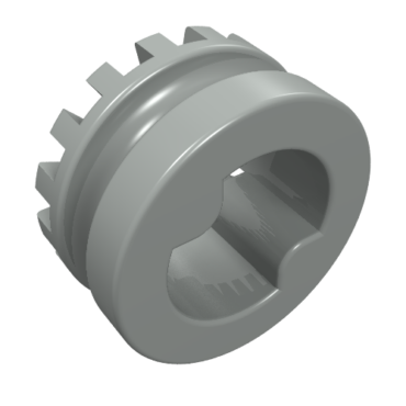 4265b - Technic Bush 1/2 Toothed, Two Interior Ridges