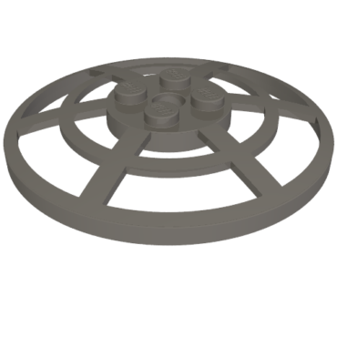 4285b - Dish 6 x 6 Inverted (Radar) Webbed - Type 2 (Underside Attachment Positions at 90 degrees)
