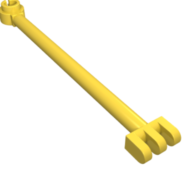 4319 - Hinge Bar 8L with 3 Fingers and Open End Stud