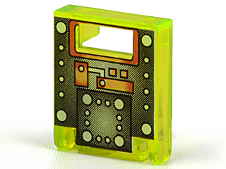 4346px6 - Container, Box 2 x 2 x 2 Door with Slot with White Circles and Stingrays Mechanical Pattern